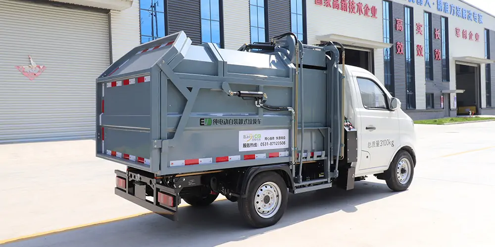 新能源側裝垃圾車，新能源垃圾車，小型垃圾車，純電動垃圾車，環衛垃圾車，垃圾車